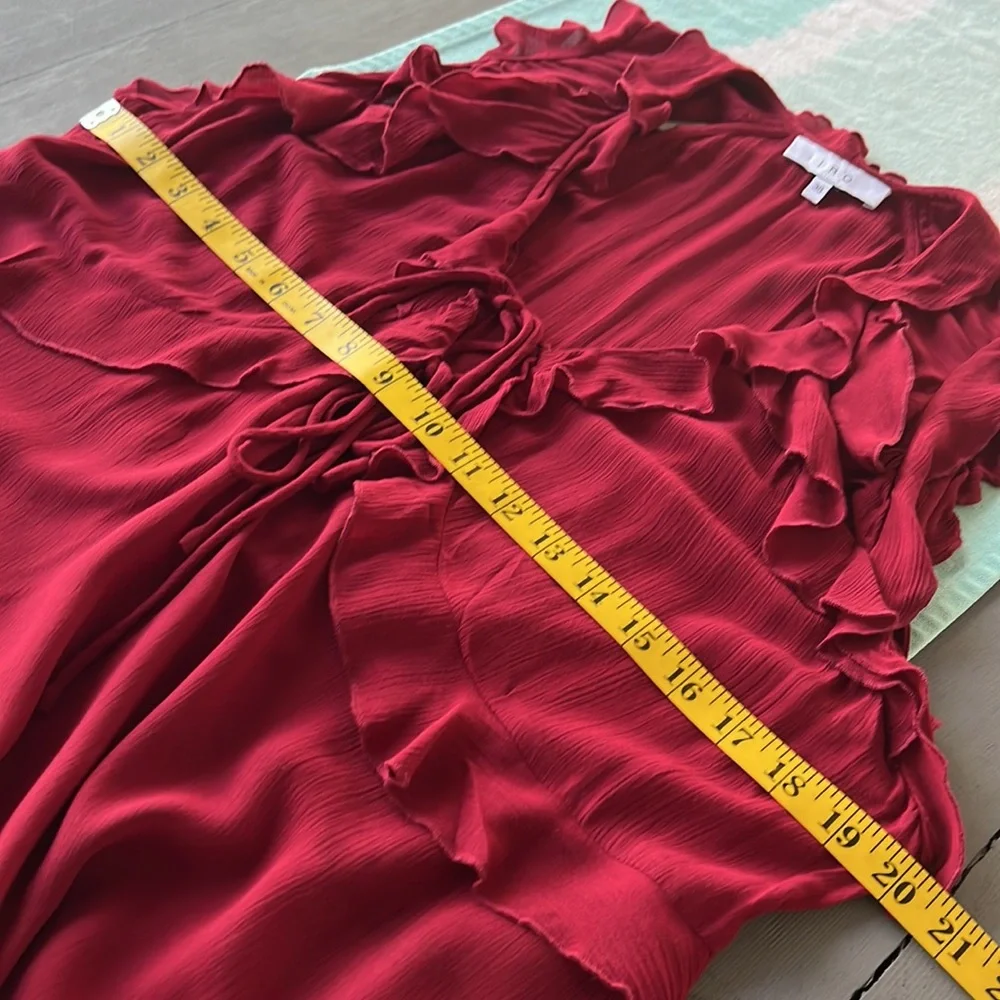 IRO Red Ruffle Top - Picture 9 of 11